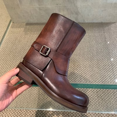 Retro distressed short Martin boots with thick soles 2 colors