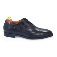 Top-layer calfskin three-joint men's business leather shoes brogue handmade Oxford shoes 2 colors - Thumbnail 3