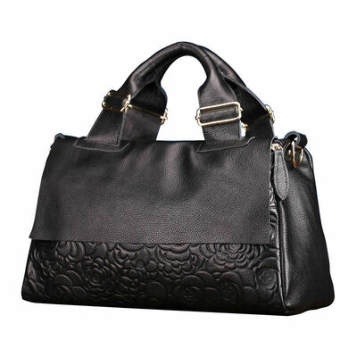 Genuine leather women's handbag large capacity fashionable cowhide shoulder/crossbody bag