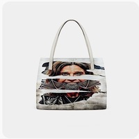 Ozzy Osbourne Leather Tote Bag, Bat Biting Rock Icon Shoulder Bag, Limited Edition Heavy Metal Gift, RnRdesign Exclusive , Free Ship - Thumbnail 1