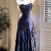 Blue Straps Sweetheart Long Formal Dress - Thumbnail 3