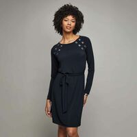 Long-Sleeve Grommet Dress - FINAL SALE - Thumbnail 1