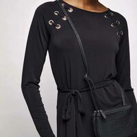 Long-Sleeve Grommet Dress - FINAL SALE - Thumbnail 5