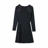 Long-Sleeve Grommet Dress - FINAL SALE - Thumbnail 6