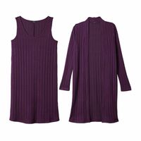 Rib Knit Tank Dress and Cardigan - FINAL SALE - Thumbnail 5