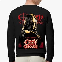Unisex Ozzy Osbourne Red Logo & Back Graphic Crewneck Sweatshirt | God Bless Ozzy | S-3XL Multiple Colors | Heavy Metal Rock Merch - Thumbnail 3