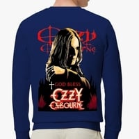 Unisex Ozzy Osbourne Red Logo & Back Graphic Crewneck Sweatshirt | God Bless Ozzy | S-3XL Multiple Colors | Heavy Metal Rock Merch - Thumbnail 6