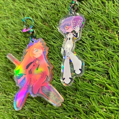 Evangelion girl keychains