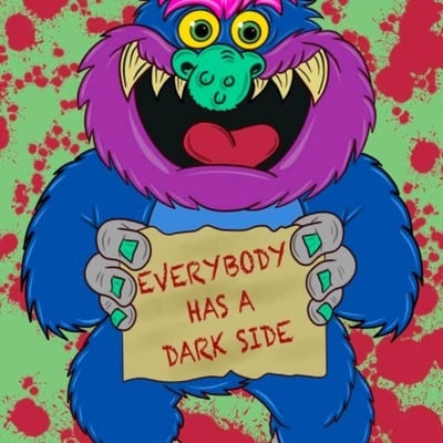 Dark side monster print