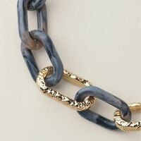 Modern Marbled Link Necklace - Thumbnail 2