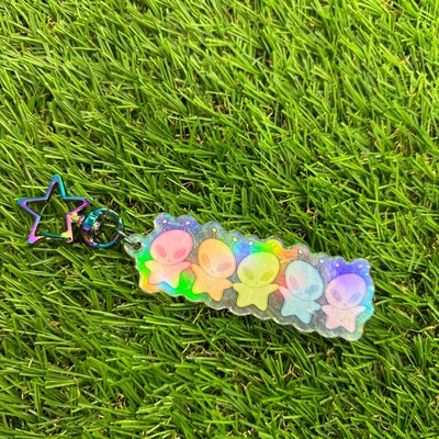Alien buds keychain