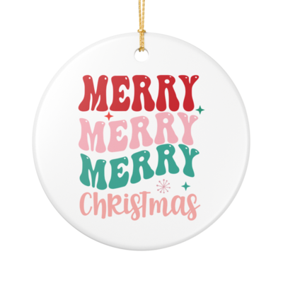 Merry merry christmas ornament