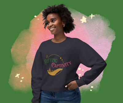Defying Captivity 100% Cotton Lightweight Crewneck Sweatshirt