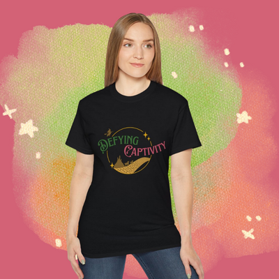 Defying captivity 100% cotton campaign logo tee 