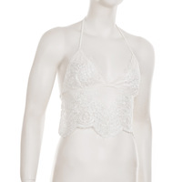 Sexy hot girl lace patchwork camisole - Thumbnail 4