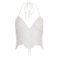 Sexy hot girl lace patchwork camisole - Thumbnail 6