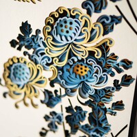 STEREOWOOD Chrysanthemu Multi-Layer Art, Stereoscopic 3D Decor,Mandala Laser Cut - Thumbnail 5