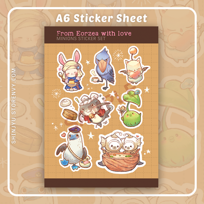 A6 Minions sticker sheet [From Eorzea with love]