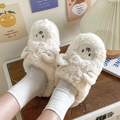 Fluffy sheep slippers