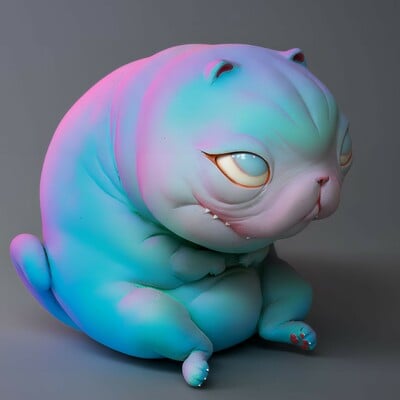Art creature by katyushka art "sweet cat"  - Thumbnail 1