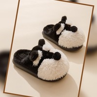 Fluffy Dog Plush Slippers - Thumbnail 3