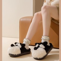 Fluffy Dog Plush Slippers - Thumbnail 4