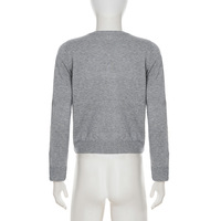 Versatile, fun, and cute puppy jacquard cardigan sweater - Thumbnail 1