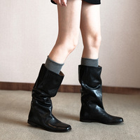 Women's high-top knight boots 2 colors - Thumbnail 5