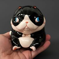 Art Creature by Katyushka Art "BW Cat"  - Thumbnail 1