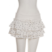 Star-print color-blocked elastic double-layer cake skirt - Thumbnail 4