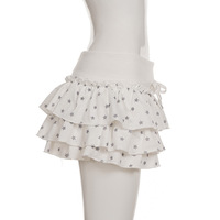 Star-print color-blocked elastic double-layer cake skirt - Thumbnail 5