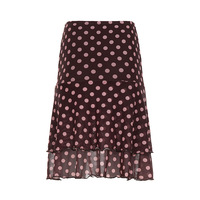 Polka dot irregular ruffle skirt - Thumbnail 2