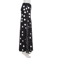 Retro polka dot patchwork elegant A-line maxi skirt - Thumbnail 5