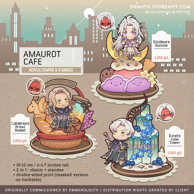 [2in1] amaurot cafe (vol.1) acrylic charm & standee