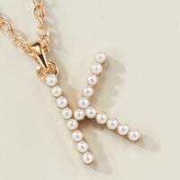 Pearly Charm Initial Necklace - FINAL SALE - Thumbnail 3