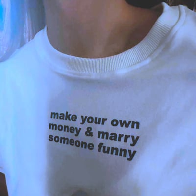 Free shipping-make your own money & marry someone funny tee