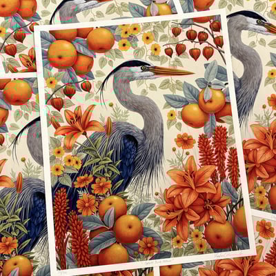 "great blue heron" by vasilisa romanenko, limited edition archival pigment print - Thumbnail 2