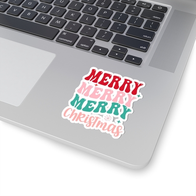 Retro Merry Christmas Sticker