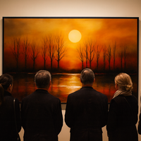 Sunset Over Reflective Water - Thumbnail 1