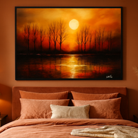 Sunset Over Reflective Water - Thumbnail 3