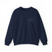 Dark Blue Round Monogram Sweatshirt - Thumbnail 2