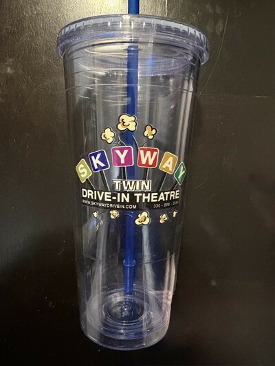 24oz Tumbler Cup - Blue Straw