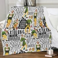 Raised By Elves Holiday Fleece Blanket | Funny Christmas Movie Gift | 60x80 Fleece Blankets - Thumbnail 1