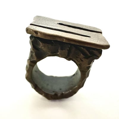 Cast bronze thesis ring version 3 (6 options)