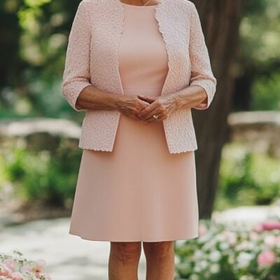 Plus size sheath tea-length with jacket mother of bride/groom dress evening formal gowns 