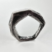 Cast Sterling Silver Pent in Hex Ring (4 Options) - Thumbnail 2