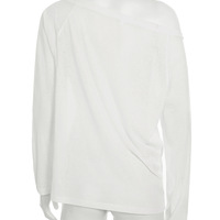 Color-blocked print, relaxed and casual off-shoulder long-sleeved cover-up - Thumbnail 2