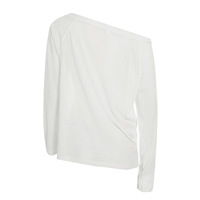 Color-blocked print, relaxed and casual off-shoulder long-sleeved cover-up - Thumbnail 4