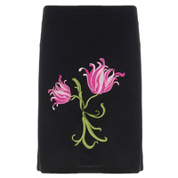 Vintage embroidered floral midi skirt - Thumbnail 1