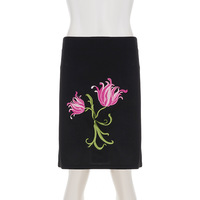 Vintage embroidered floral midi skirt - Thumbnail 3